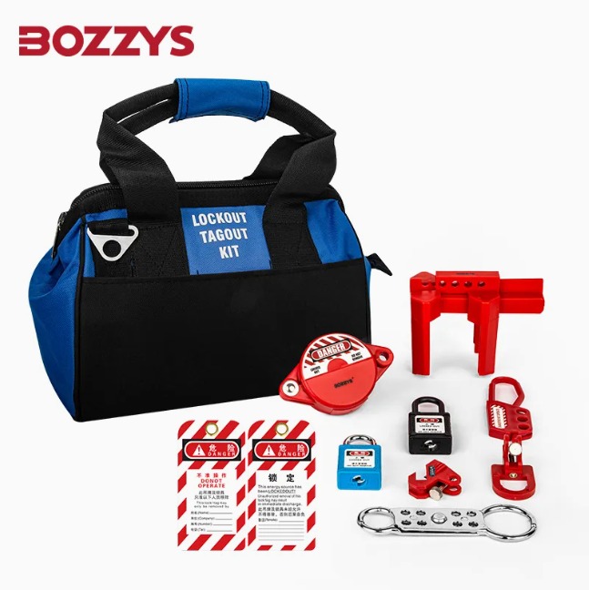 Kit combinado de bloqueo de seguridad BD-Z11 con candados, etiquetas y dispositivos LOTO